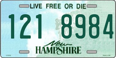 NH license plate 1218984