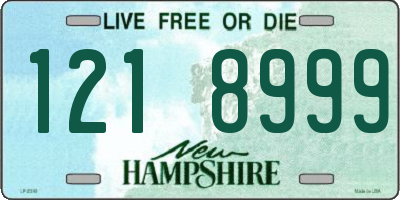NH license plate 1218999