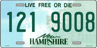 NH license plate 1219008