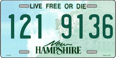 NH license plate 1219136