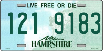 NH license plate 1219183