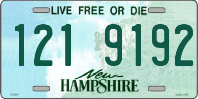 NH license plate 1219192