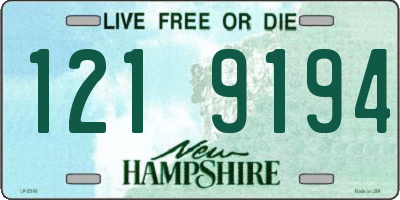 NH license plate 1219194