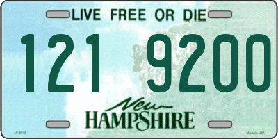 NH license plate 1219200