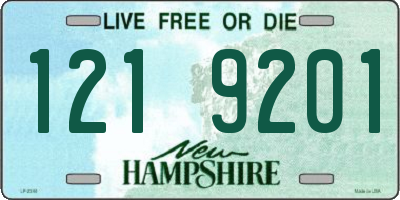 NH license plate 1219201