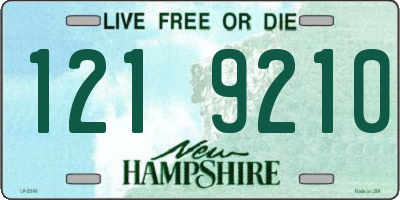 NH license plate 1219210