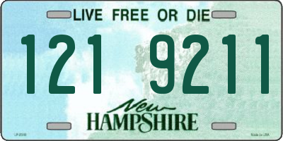 NH license plate 1219211