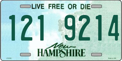 NH license plate 1219214