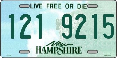 NH license plate 1219215