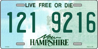 NH license plate 1219216