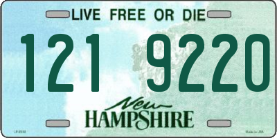 NH license plate 1219220