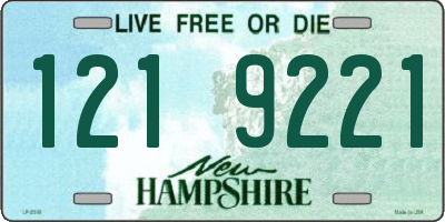 NH license plate 1219221