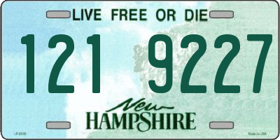 NH license plate 1219227