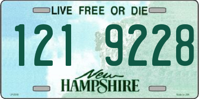 NH license plate 1219228