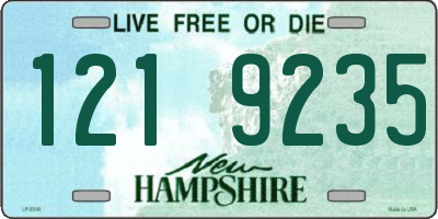 NH license plate 1219235