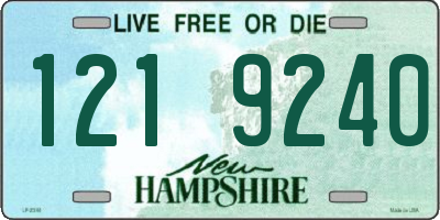 NH license plate 1219240