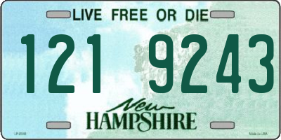 NH license plate 1219243