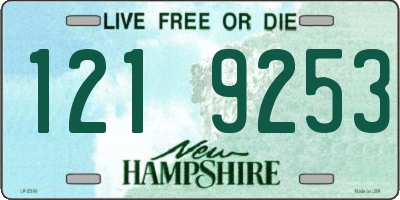 NH license plate 1219253