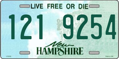 NH license plate 1219254