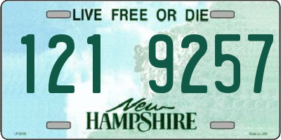 NH license plate 1219257