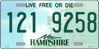 NH license plate 1219258