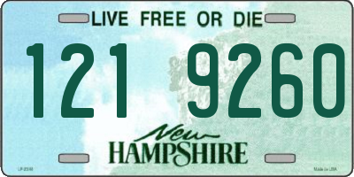 NH license plate 1219260