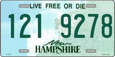 NH license plate 1219278