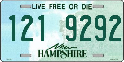 NH license plate 1219292