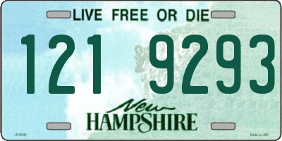 NH license plate 1219293