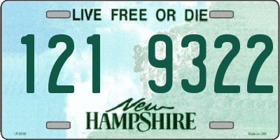NH license plate 1219322
