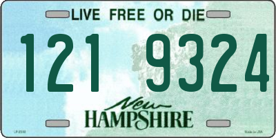 NH license plate 1219324