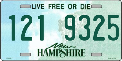 NH license plate 1219325
