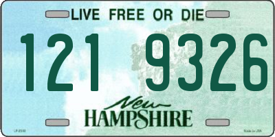 NH license plate 1219326