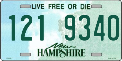 NH license plate 1219340