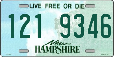 NH license plate 1219346