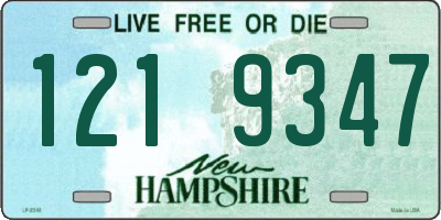 NH license plate 1219347