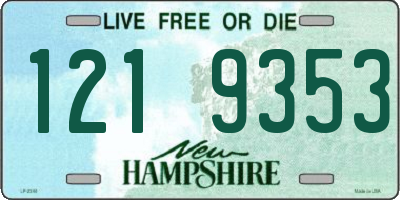 NH license plate 1219353
