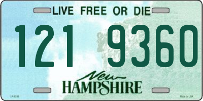 NH license plate 1219360