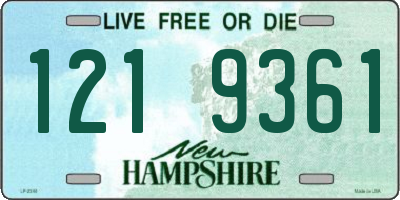 NH license plate 1219361