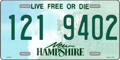 NH license plate 1219402