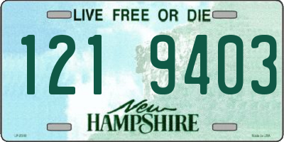 NH license plate 1219403