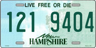 NH license plate 1219404