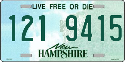 NH license plate 1219415