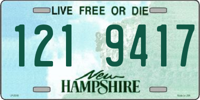 NH license plate 1219417