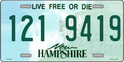 NH license plate 1219419