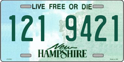 NH license plate 1219421