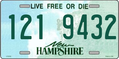 NH license plate 1219432