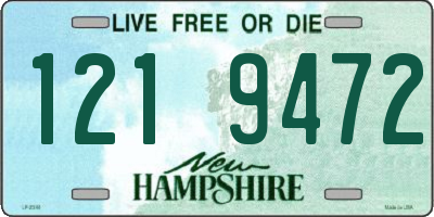 NH license plate 1219472
