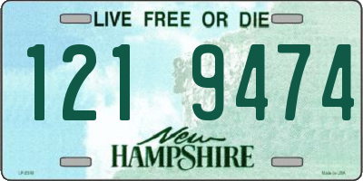 NH license plate 1219474