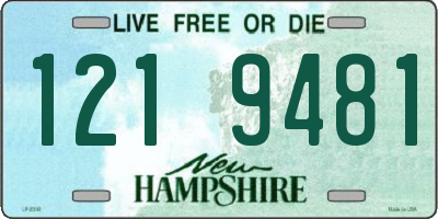 NH license plate 1219481